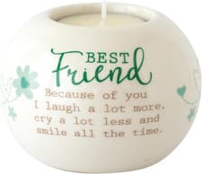 Image of Ceramic Tealight Candle Holder - Best Friend,One Size