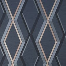Image of fresco metallic geo navy wallpaper