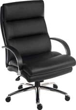 Image of Teknik Office Samson Heavy Duty Black Leather Look Executive Chair With Matching