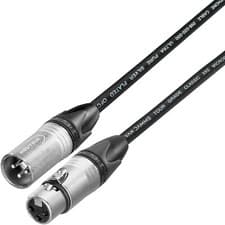 Image of Van Damme Microphone Cable Balanced Lead Male to Female XLR Mic Neutrik Patch