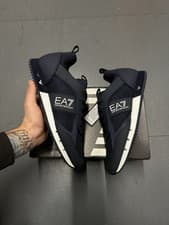 Image of Size 11 EMPORIO ARMANI EA7 Navy/White Trainers X8X027XK050 - Brand new
