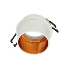 Image of Black/White Gold Copper-Accented Die-Cast Aluminium GU10 Fixed Downlight Fixture