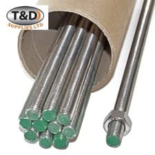 Image of 1M Stainless Steel Fully Threaded Metric Studding Rod Bar-Durable Metal Stud Rod