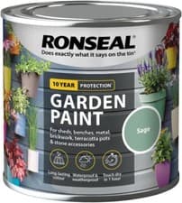 Image of Ronseal Outdoor Garden Paint - For Exterior Wood Metal Stone Brick - All Colours