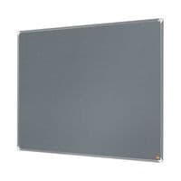 Image of Nobo Premium Plus Felt Notice Board 600 x 450mm Grey 1915194