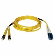 Image of 1 x Tripp Lite Duplex Singlemode 8.3/125 Fiber Patch Cable (LC/ST), 5M (16-ft.)(