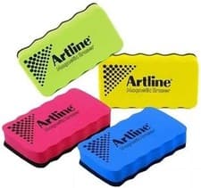 Image of Artline Magnetic Whiteboard Eraser Duster Drywipe Assorted Colours 4 Pack