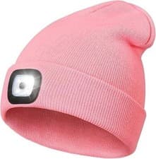 Image of Unisex LED Beanie Torch Hat USB Rechargeable Battery 5 Hours High Powered Light