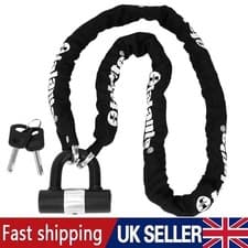 Image of Heavy Duty Steel Motorcycle Motorbike Bike Security Chain U Lock 1.4M*8mm