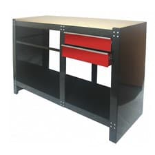 Image of Hilka Work Bench 2 Drawer Garage Workshop Tool Storage Desk Table Workbench