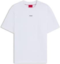 Image of HUGO Mens Dapolino Relaxed-fit T-Shirt in Cotton with Logo Print