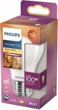 Image of Philips LED Frosted Light Bulb E27 A19 10.5W Warm White 2700K Dimmable Bulb New