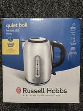 Image of Russell Hobbs Electric Kettle Quiet Boil, Fast Boil, Stainless Steel