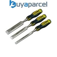 Image of Stanley 2-16-268 FatMax Bevel Edge Chisel with Thru Tang Set, 3 Piece STA216268
