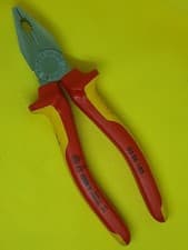 Image of Knipex 03 06 180 VDE Insulated Combination Pliers Chrome Plated 180mm 81204
