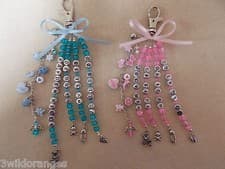 Image of Pram / Changing Bag Charm Baby Personalised Name DOB Weight Time Born