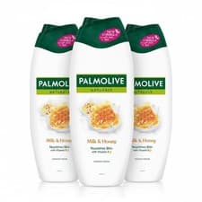 Image of Palmolive Naturals Milk & Honey Shower Gel Body Wash Pack of 3X 500ml