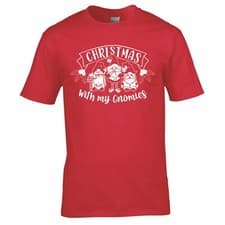 Image of FUNNY CHRISTMAS "CHRISTMAS WITH MY GNOMIES" T-SHIRT