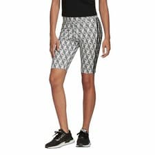 Image of Adidas Orignals Women's High Waisted Trefoil Fitted Cycling Shorts XS
