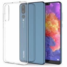 Image of Official Huawei P20 Pro Streamlined Slim Silicone Rubber Gel Case Cover - Clear