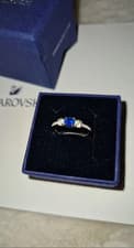 Image of Swarovski Crystal Attract Trilogy Saphhire Blue Ring
