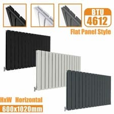 Image of Designer Oval Column Flat Panel Radiator Horizontal Vertical Central Heating Rad