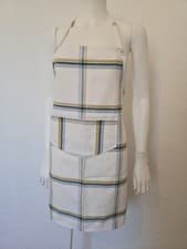 Image of Handmade Check Apron petite thick cotton Fabric