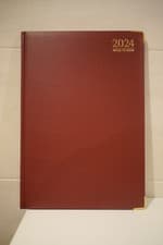 Image of 2024 A4 Week To View Padded Caseboard Diary Metal Corners By Tallon