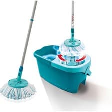 Image of Leifheit Clean Twist Ergo Disc Mop & Bucket Set – Spin Mop Turquoise