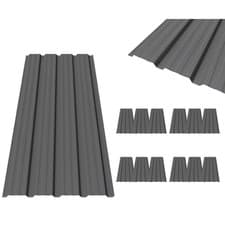 Image of BIRCHTREE Roof Sheets 12X Corrugated Garage Carport Shed Metal Roofing Panels