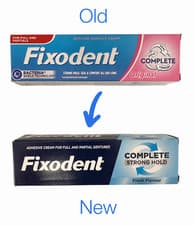 Image of 5 x Fixodent Cream Complete Strong Hold Adhesive Denture Cream Original 40g