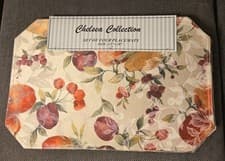 Image of Chelsea Collection Placemats Fruit Cream Reversible Set Of 4 NEW (3 Available)