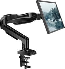 Image of HUANUO Single Monitor Arm Desk Mount 13–32" VESA 75/100 Tilt Swivel Black