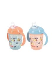 Image of Nuby Grip N Sip Water Bottle No Spill Sippy Cup 240ml 4 Months Plus(Bees Pack 2)