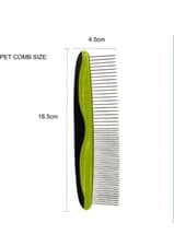 Image of Dog Puppy Pet Grooming Comb Brush Cleaning Groom Hair Fur Metal Detangle Tool