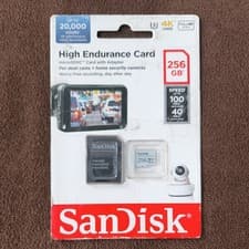 Image of SanDisk 100MBs High Endurance Micro SDXC Card with Adapter 256GB