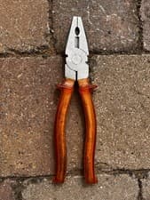 Image of PACK 5 COMBINATION PLIERS 8" 20 CM 200 MM CHROME PLATED SOFT GRIP HANDLES GRIPS