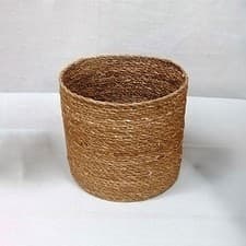 Image of Natural Seagrass Round Conical Basket - Medium
