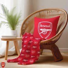 Image of Arsenal Fleece Blanket - Checkered Design - 100% Polyester - 100 x 150cm