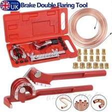 Image of Brake Pipe Flaring Kit Fuel Pipe Flare Repair Tool Set With Tube Bender + Cutter