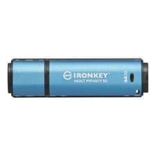 Image of 64GB Kingston Ironkey Vault Privacy 50 USB Flash Drive 3.2 Gen1 Type-A 250MB/s R