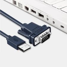 Image of USB To RS232 Adapter 6.56FT Tinned Copper PVC USB 2.0 To RS232 DB9 Serial Port