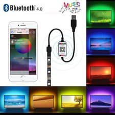 Image of USB LED Strip Lights 0.5-5M 5050 RGB Colour Changing Tape TV Lighting Bluetooth