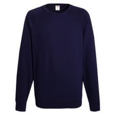 Image of Men Sweatshirt Raglan Sweat Pullover Crew Neck Light Plain Top Fruit Of The Loom