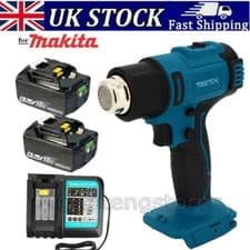 Image of 300W Hot Air Gun Heat Gun Cordless 18v Li-ion 5.5Ah Battery DC18RC Charger LED