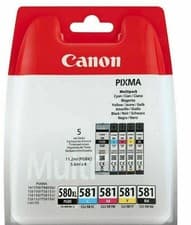 Image of Canon PGI-580 XL/CLI-581 Multipack PGBK/B/C/M/Y Ink Cartridge TR8520