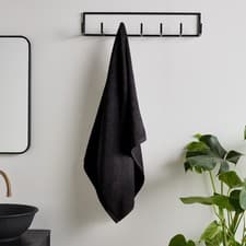 Image of Catherine Lansfield Quick Dry 100% Cotton 400GSM Towel Collection Black