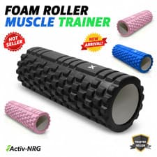 Image of Fitness Foam Roller for Deep Tissue Massage Grid Muscle Trigger Point Muscles UK