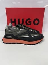 Image of HUGO BOSS Trainers Black & Green Size Uk 7 New GENUINE RRP £199 #948