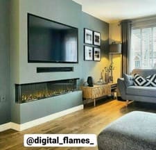 Image of 50 60 72 INCH HD+ PANORAMIC NO BORDER ELECTRIC FIRE 3 SIDED FULL GLASS NEW